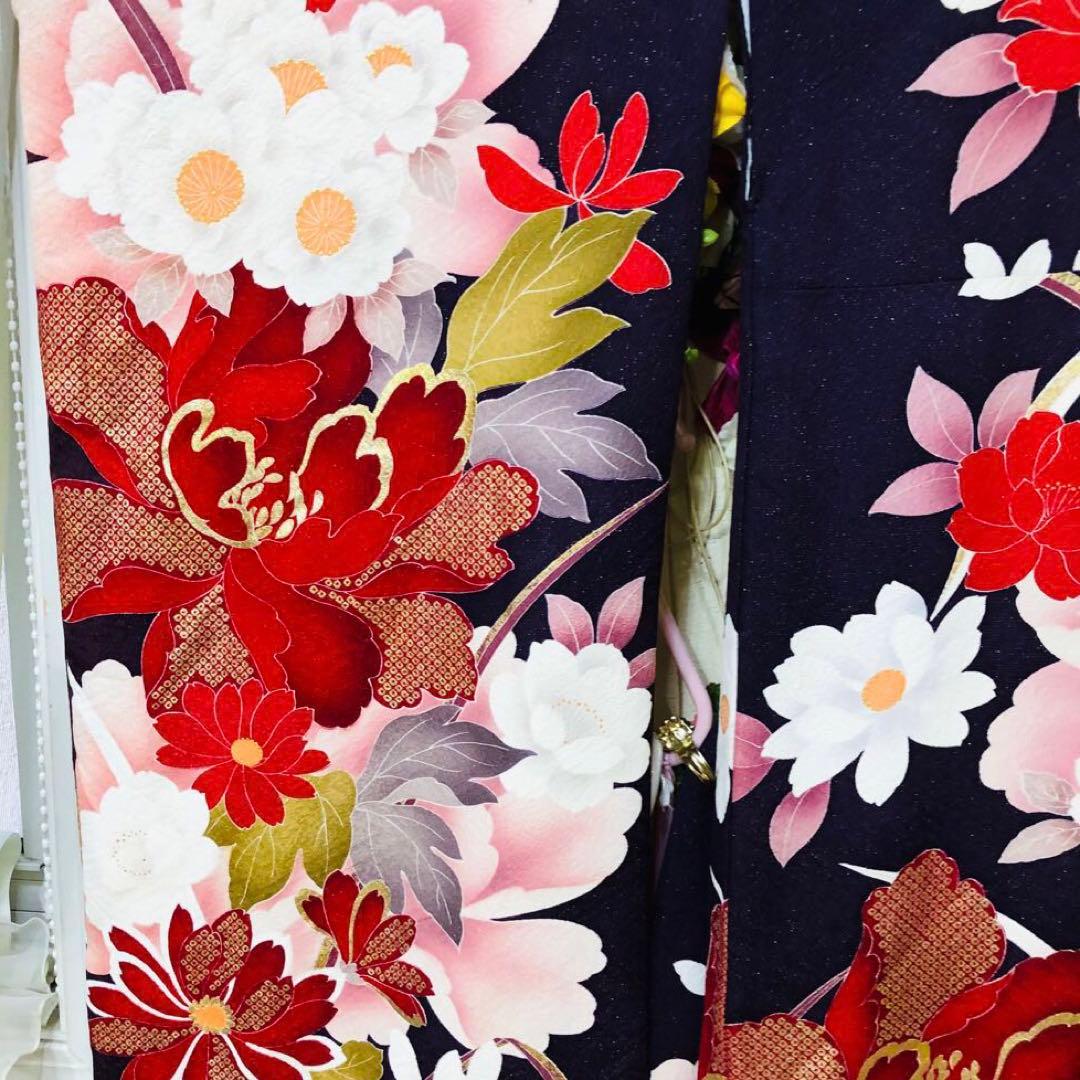 正絹振袖❤️豪華紫ラメキッラキラの煌びやか⭐︎デザイン最高秀品