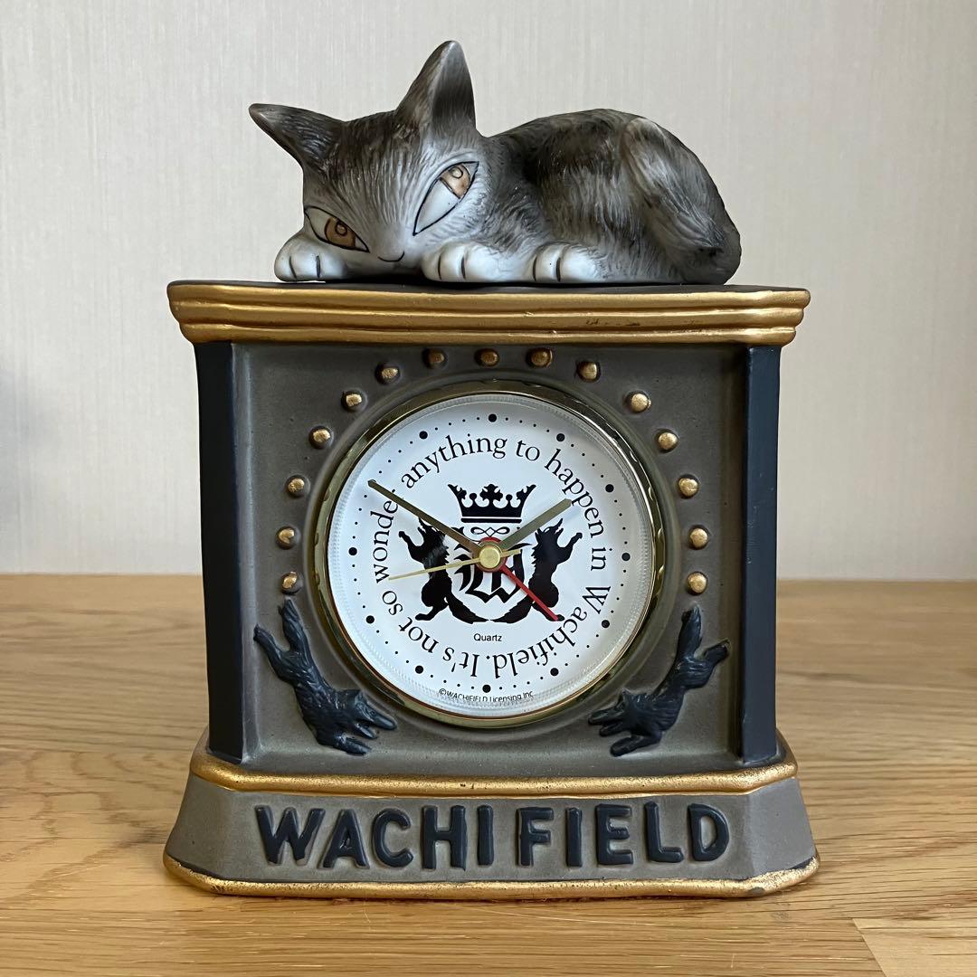 わちふぃーるど　ダヤン  陶器製　置き時計　グレー　目覚まし時計