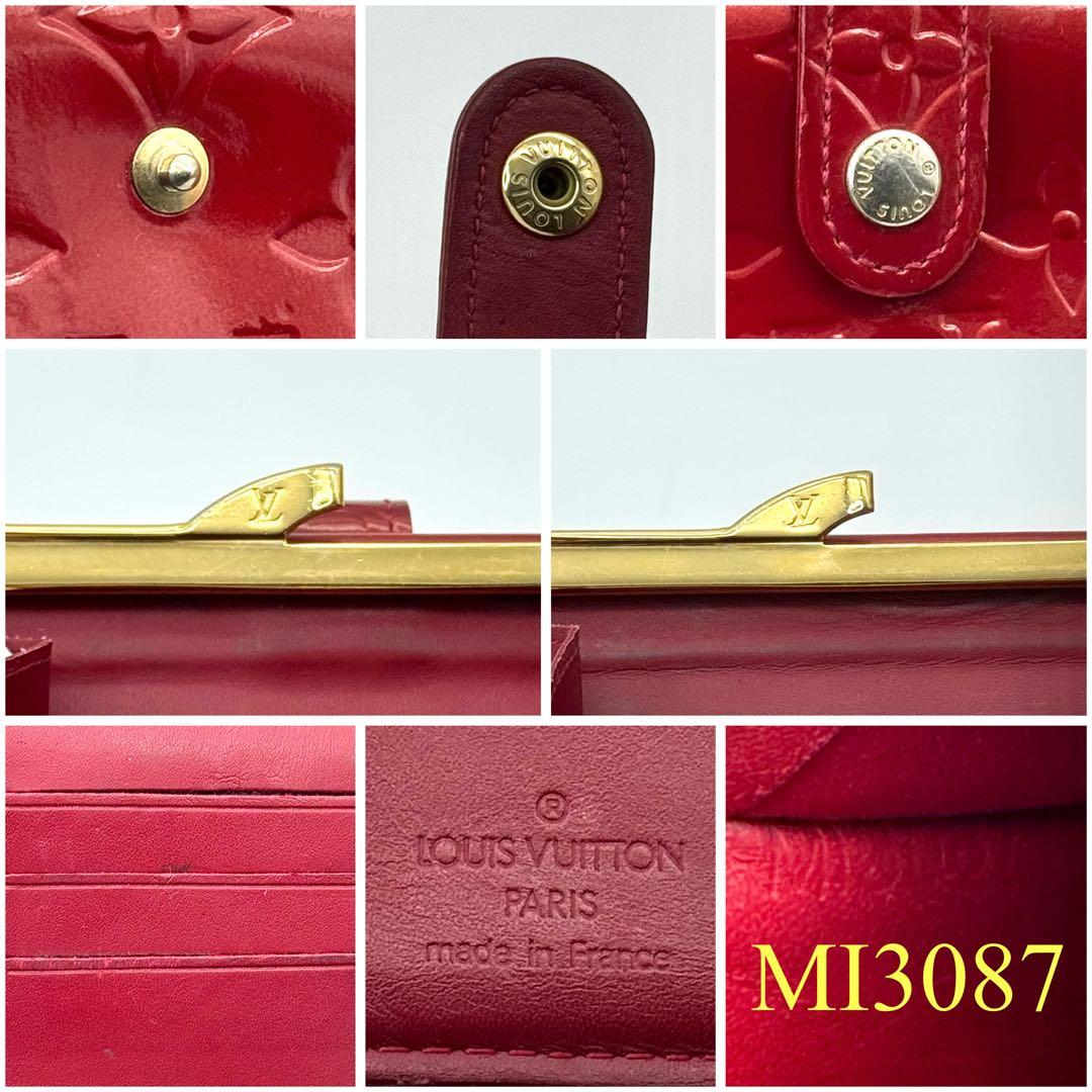 ルイヴィトン モノグラム ヴェルニ ポルトフォイユ ヴィエノワ がま口 赤系