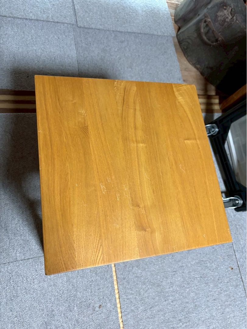 無印良品　木製　サイドテーブルベンチ　オーク材　現状品　MUJI テーブル