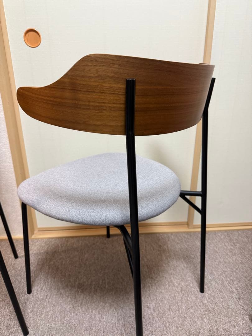 専用❗️関家具　ダイニングチェア　カペルIII 2脚セット　座面ライトグレー