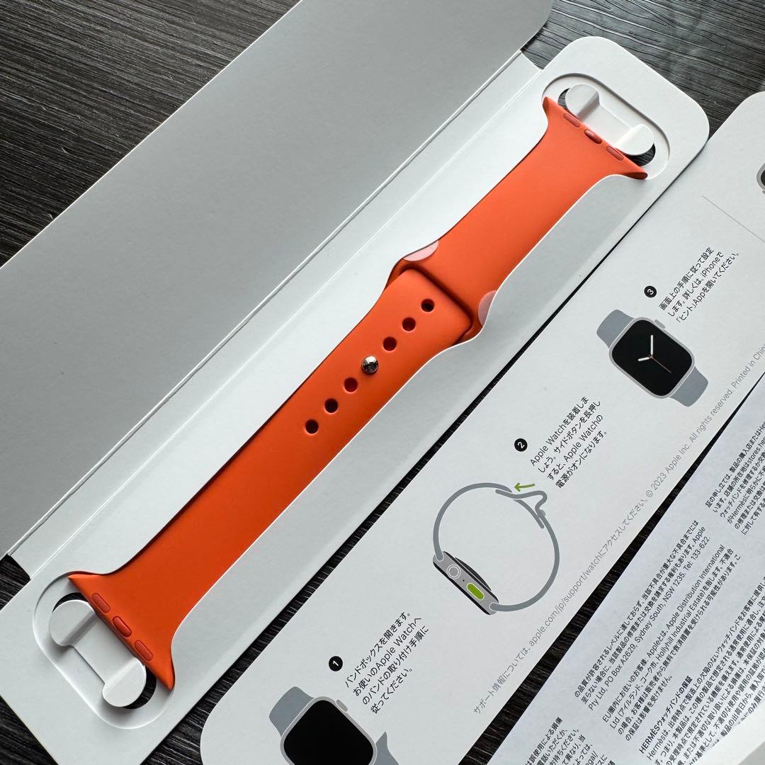 2806 未使用　Apple Watch エルメス　オレンジ　ラバー　シリコン