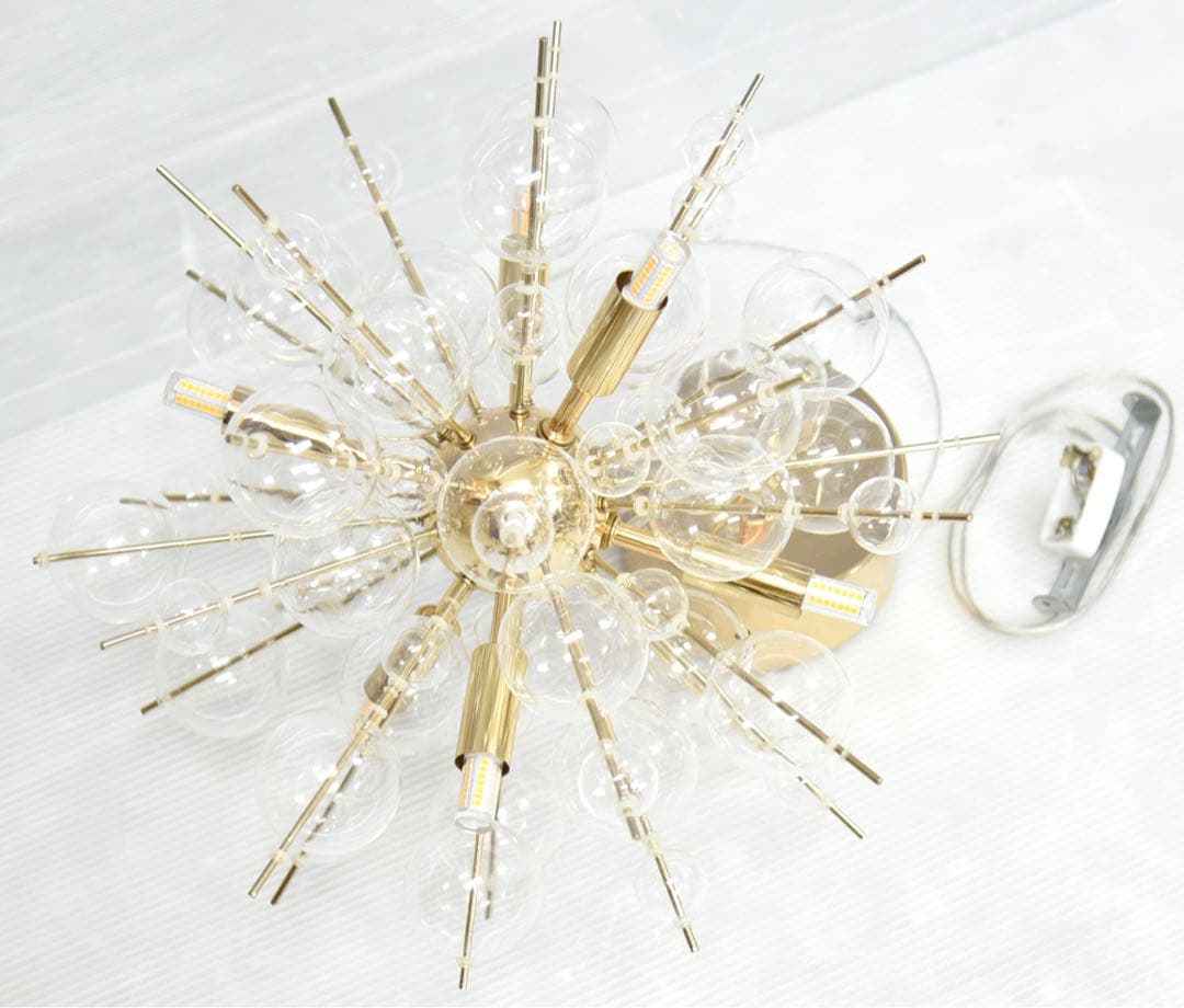 バブルシャンデリア ゴールド 6灯