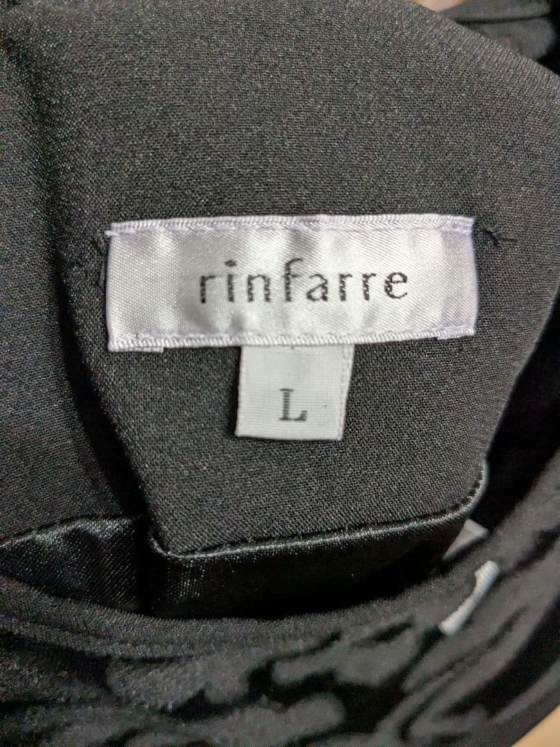 rinfarre 黒 フレアスカートドレス Lサイズ