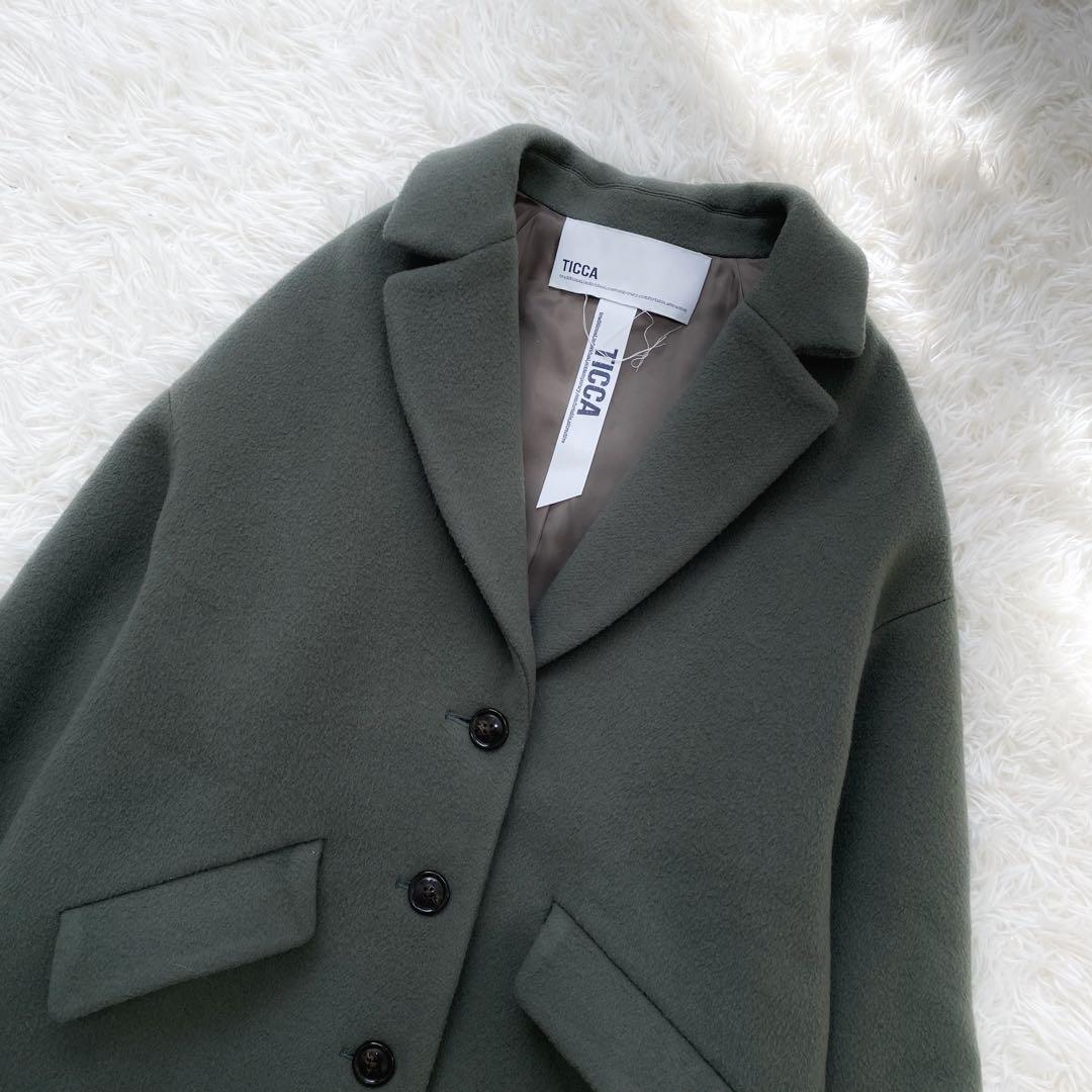 ティッカ　シングルコート　テントコート　グリーン　ゆったり✨