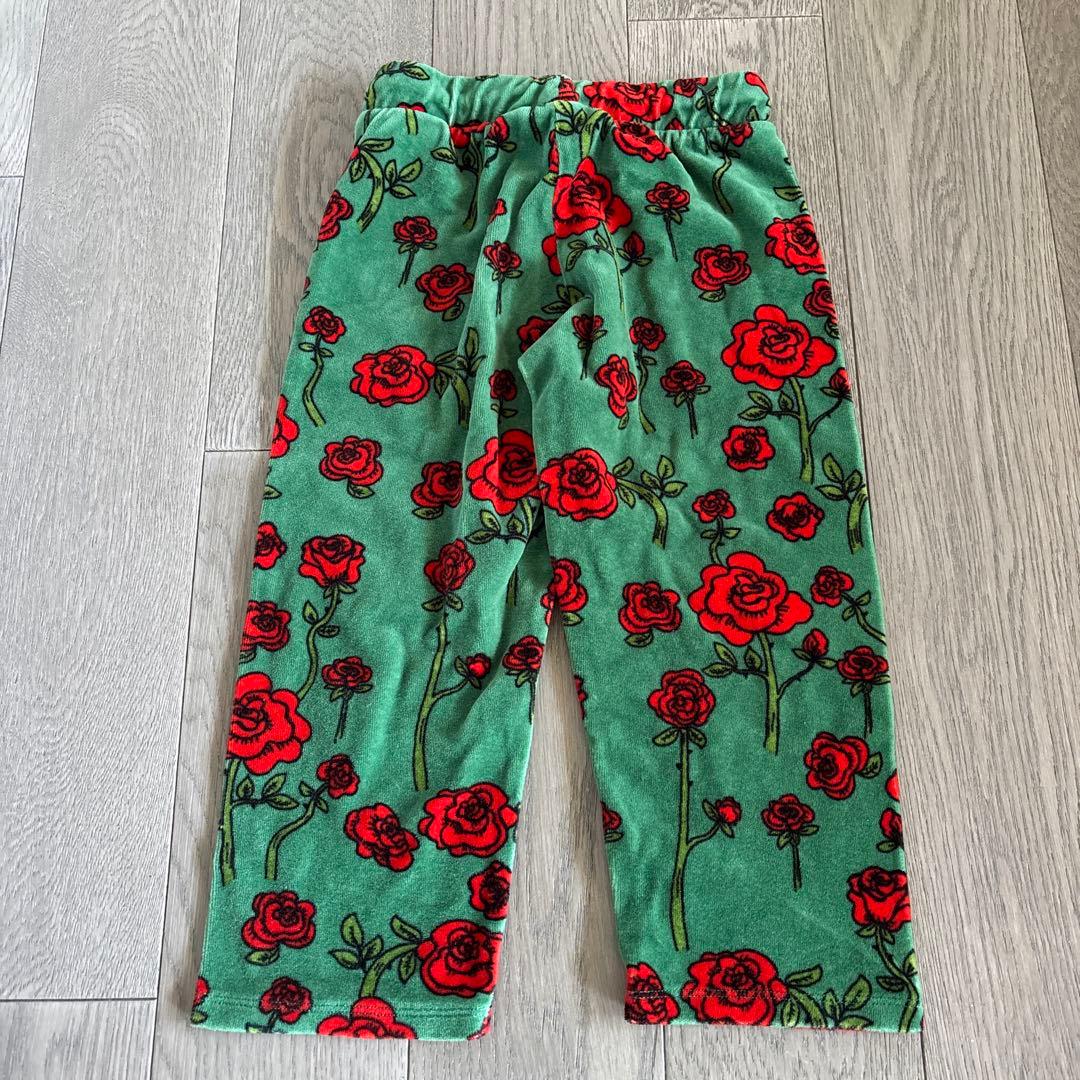 mini rodini 花柄ベレー帽・パンツセット