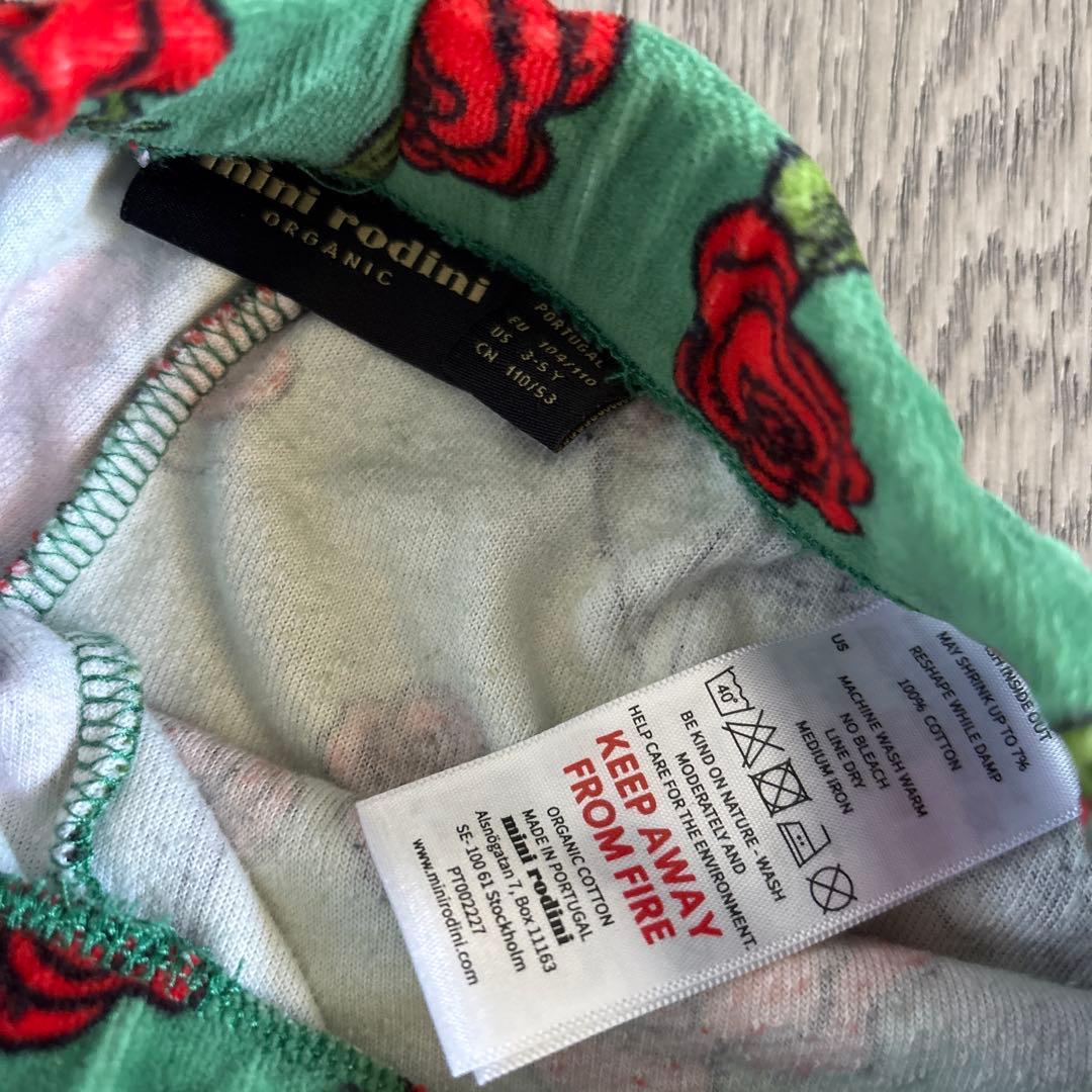 mini rodini 花柄ベレー帽・パンツセット