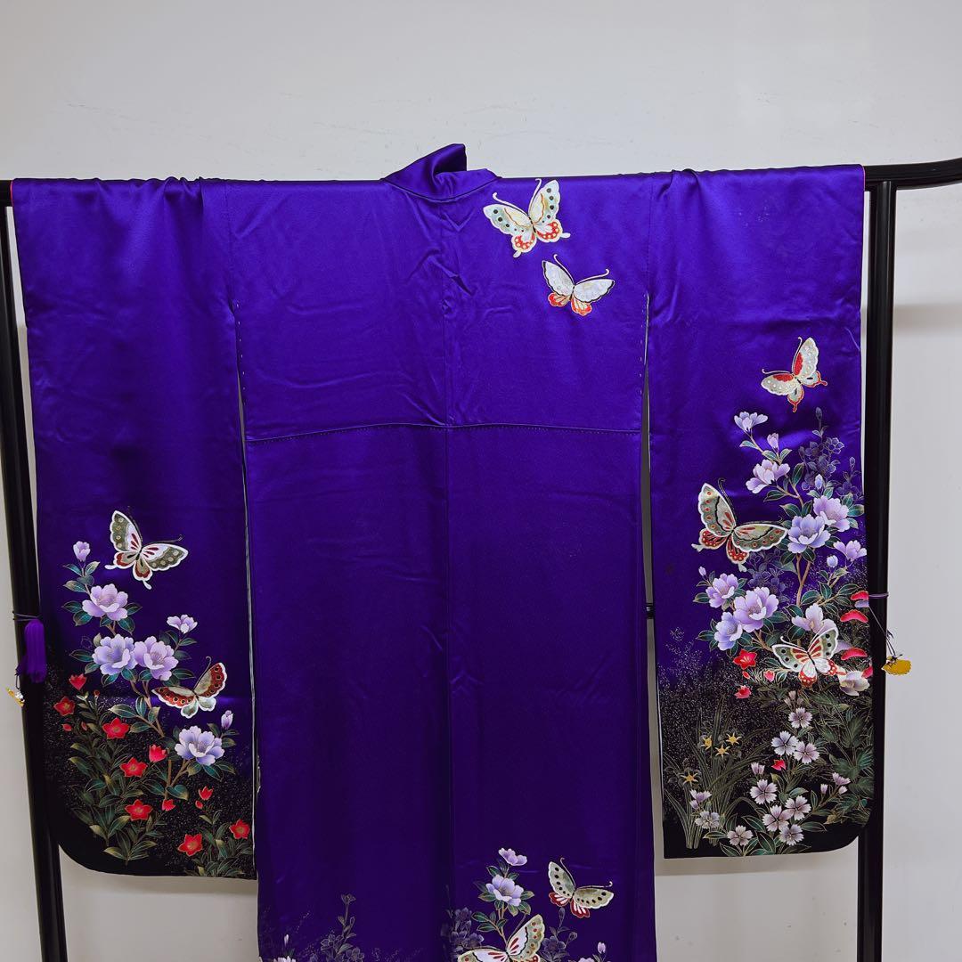 振袖　金彩　彩箔　蝶　牡丹　撫子　菖蒲　桔梗　晴れの日　成人式　着物　013tz