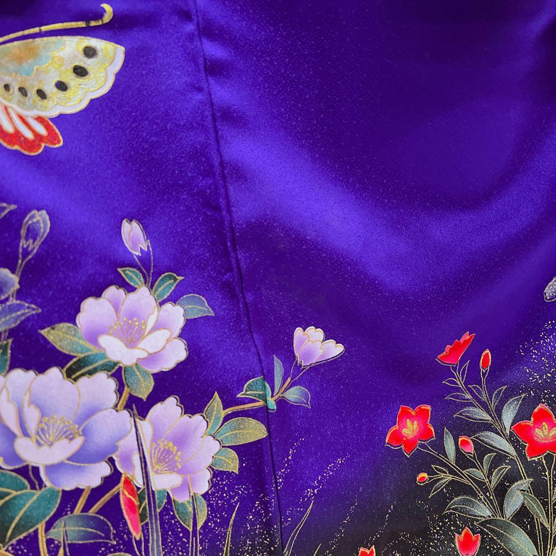 振袖　金彩　彩箔　蝶　牡丹　撫子　菖蒲　桔梗　晴れの日　成人式　着物　013tz