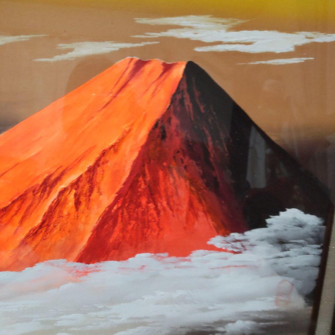 赤富士 絵画 立体画 日本画