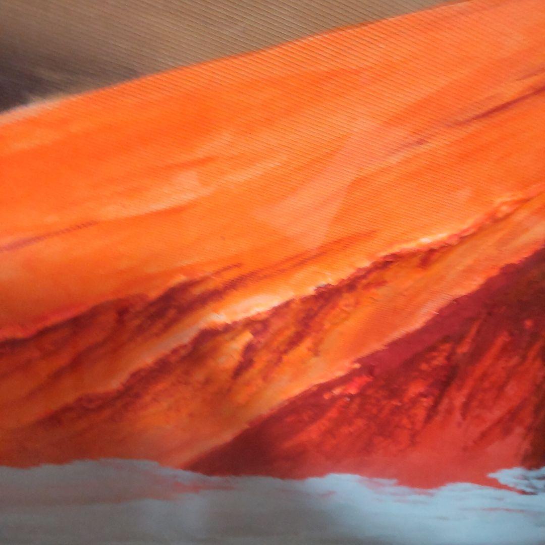 赤富士 絵画 立体画 日本画