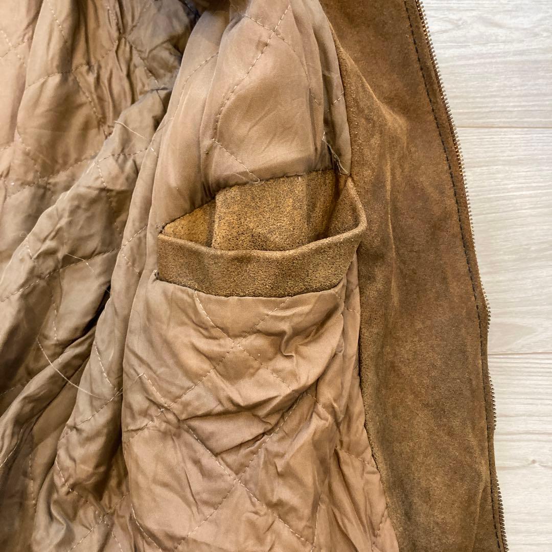 ライダース　スウェード　本革　バイシクルジャケット　ユーロ　アウンノン　80s