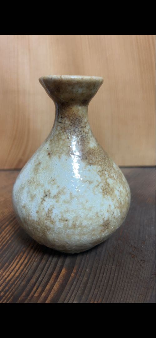 李朝後期　雨漏白磁徳利