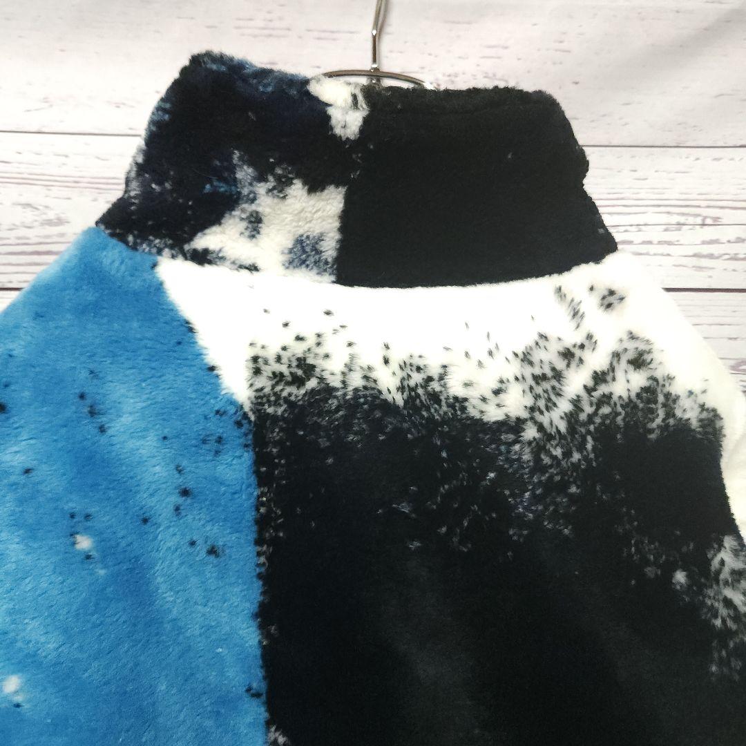 ZARA　ファージップアップスタンドカラージャケット　ホワイト系XL