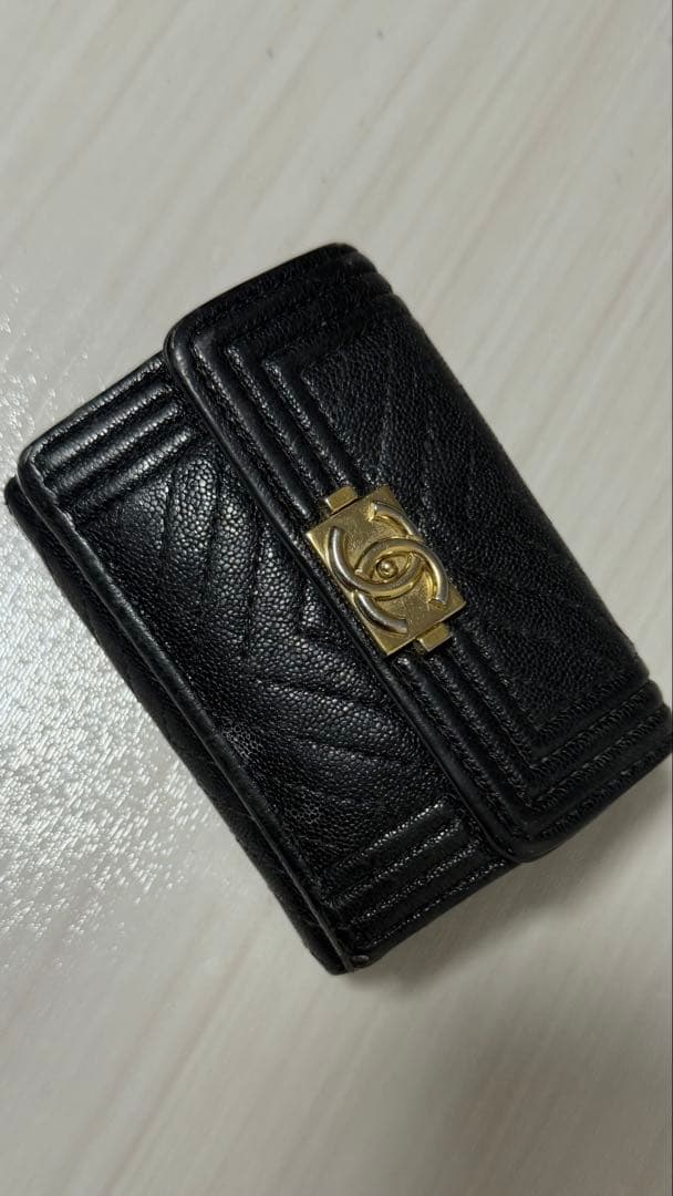正規品 使用感あり CHANEL ボーイシャネル 三つ折り財布 Wallet