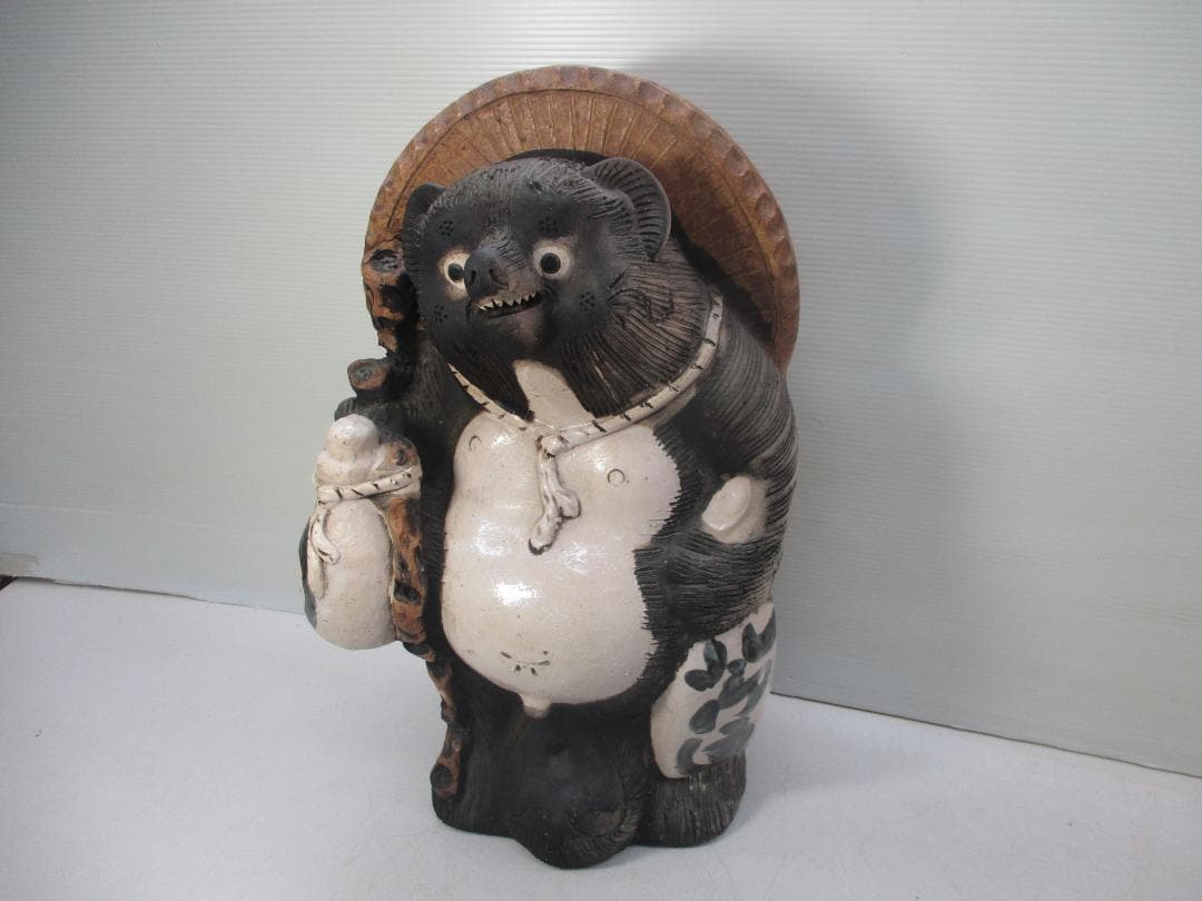 信楽焼 たぬき 置物 高さ約55cm 商売繁盛 縁起物 開運 陶器 狸オブジェ