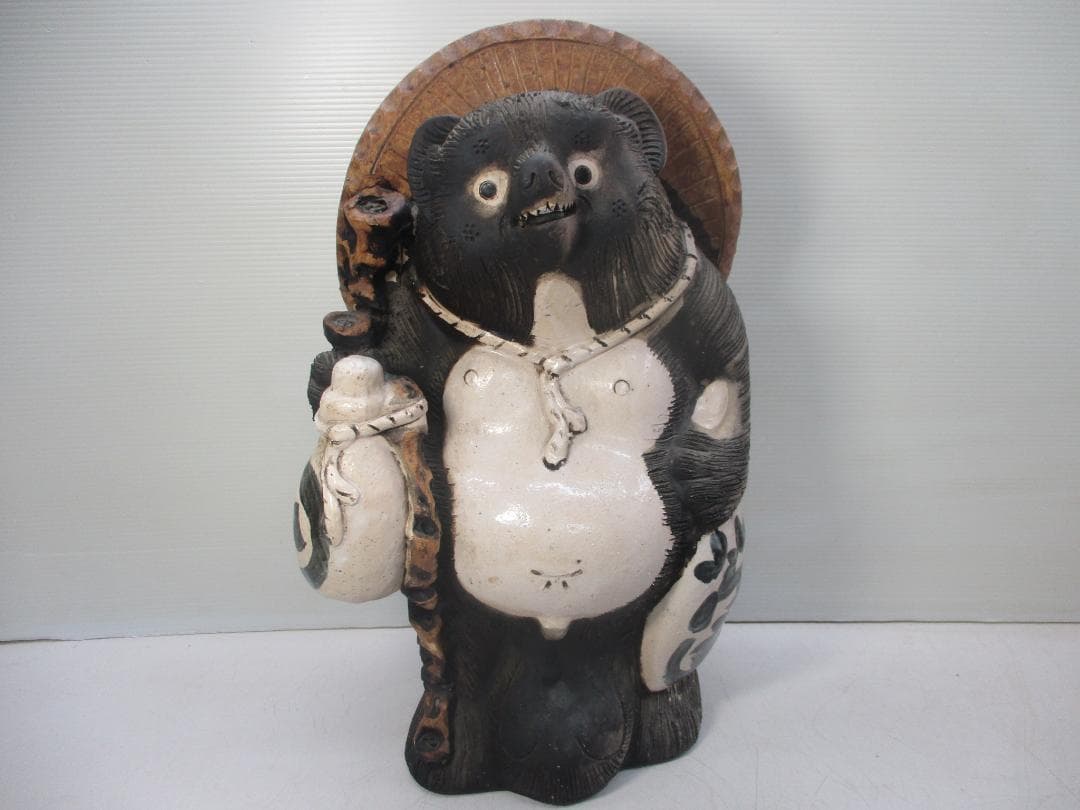 信楽焼 たぬき 置物 高さ約55cm 商売繁盛 縁起物 開運 陶器 狸オブジェ