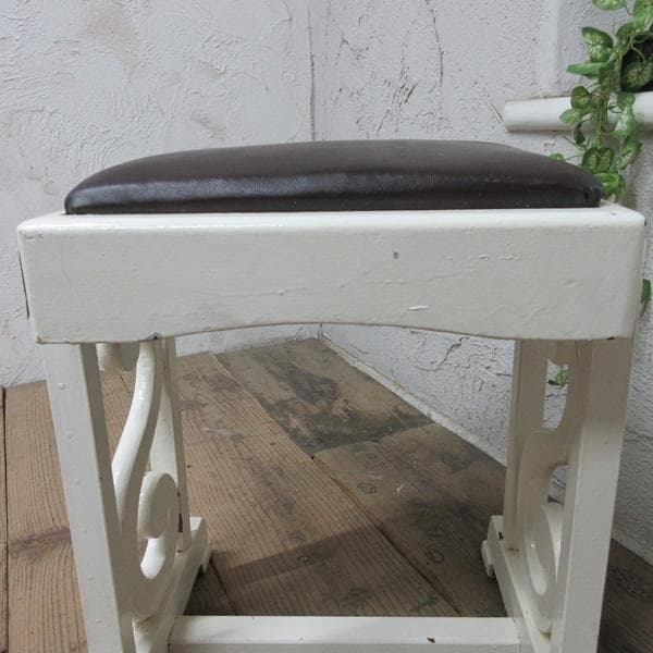 イギリス アンティーク 家具 スツール 椅子 チェア ペイント 木製 4185d