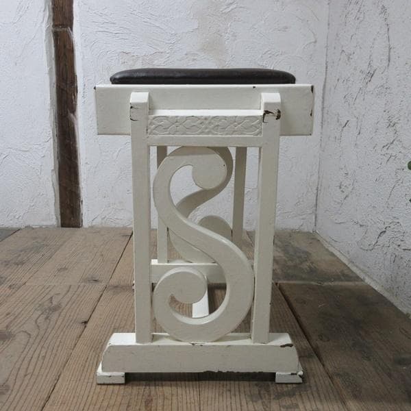 イギリス アンティーク 家具 スツール 椅子 チェア ペイント 木製 4185d