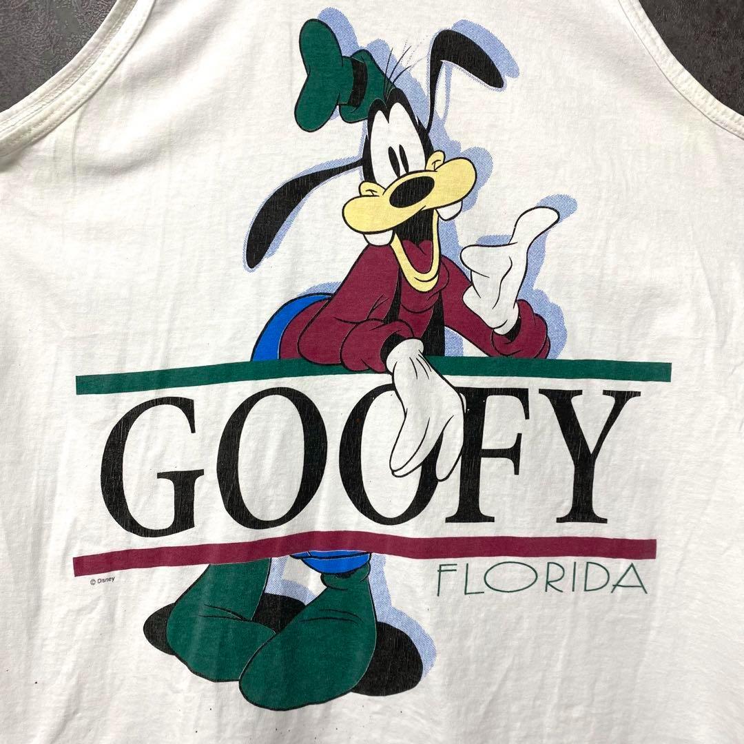 90s☆USA製古着☆【 ディズニー グーフィー タンクトップ】メンズXL