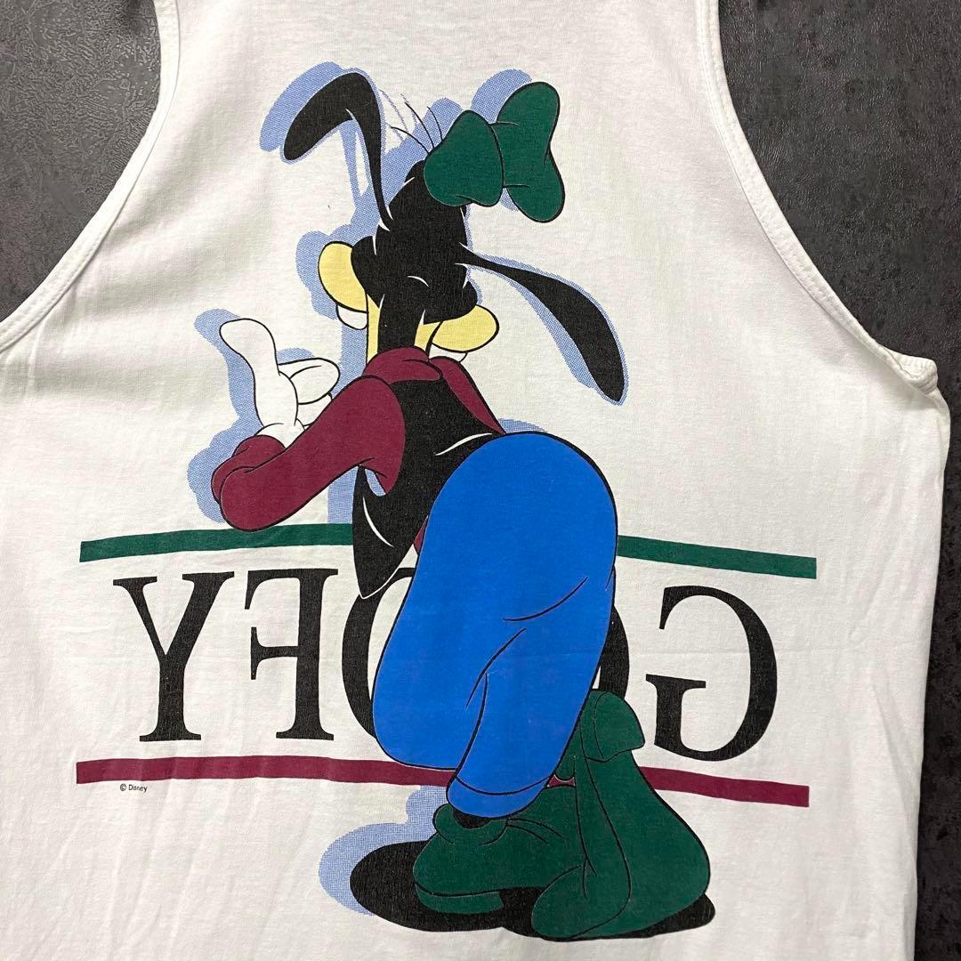 90s☆USA製古着☆【 ディズニー グーフィー タンクトップ】メンズXL