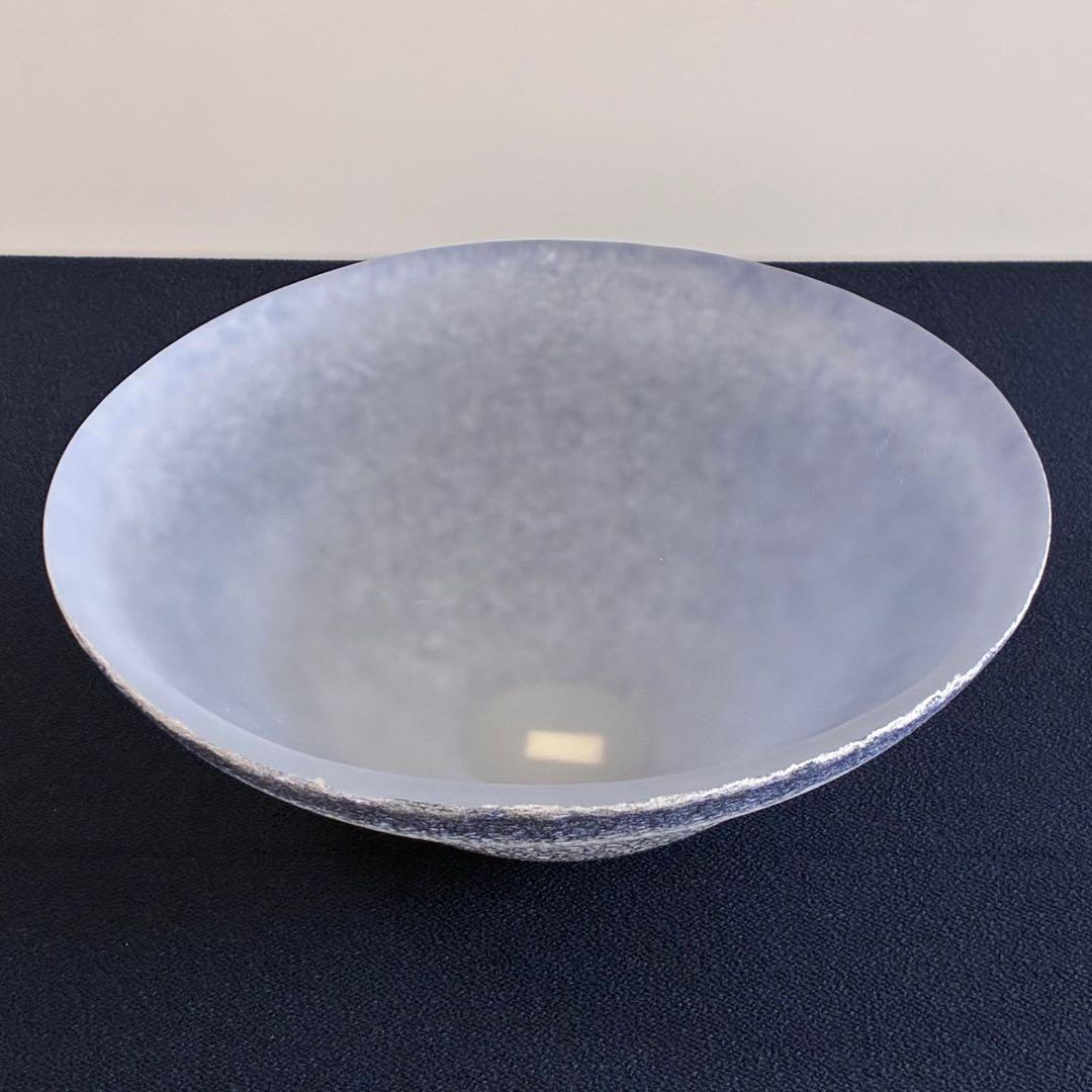 【宙吹きガラス/壱谷 旭・作】コバルト変 大鉢 共箱付き