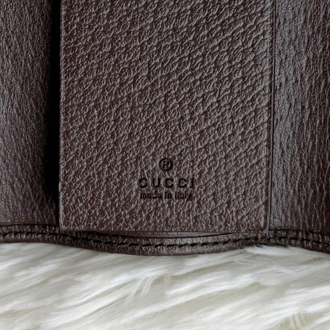 新品♡保存袋♡箱付♡グッチ GGマーモント シェリーライン 6連キーケース