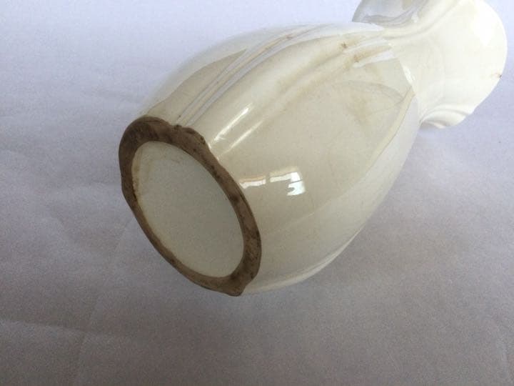 軟質　フランス　白磁　花瓶