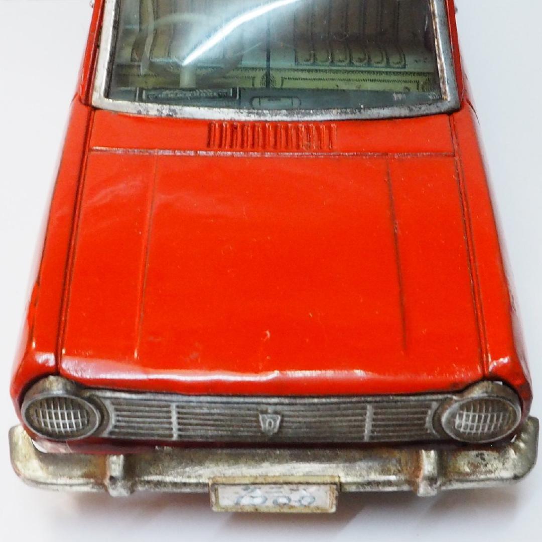 増田屋【ダットサン サニー 1000 リペイント橙】当時物ブリキ製ミニカー 箱無