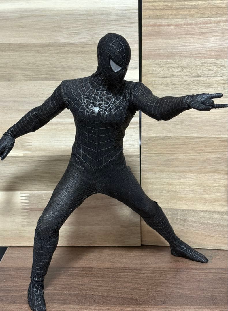 カスタム品　ホットトイズ　スパイダーマン　ブラックスーツ　フィギュア　サムライミ