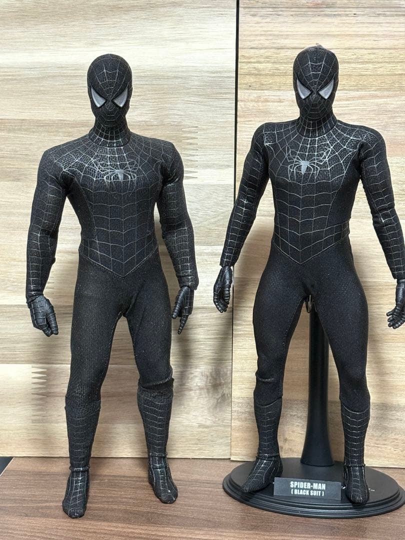 カスタム品　ホットトイズ　スパイダーマン　ブラックスーツ　フィギュア　サムライミ