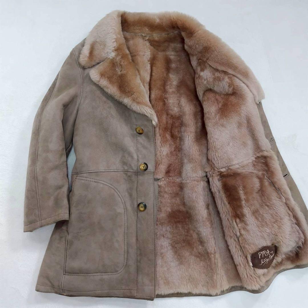 希少 美品 PIRA made in SPAIN ムートン コート ジャケット