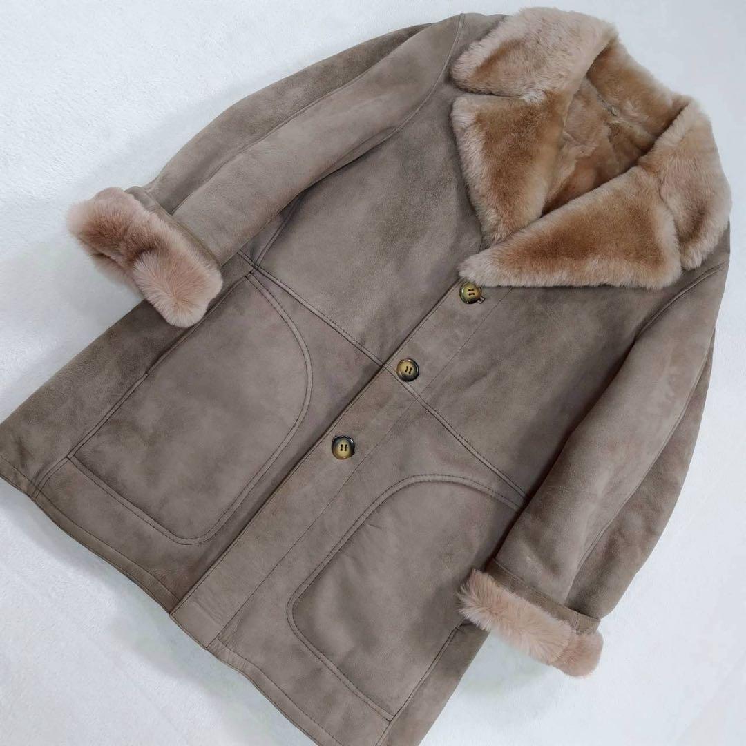 希少 美品 PIRA made in SPAIN ムートン コート ジャケット