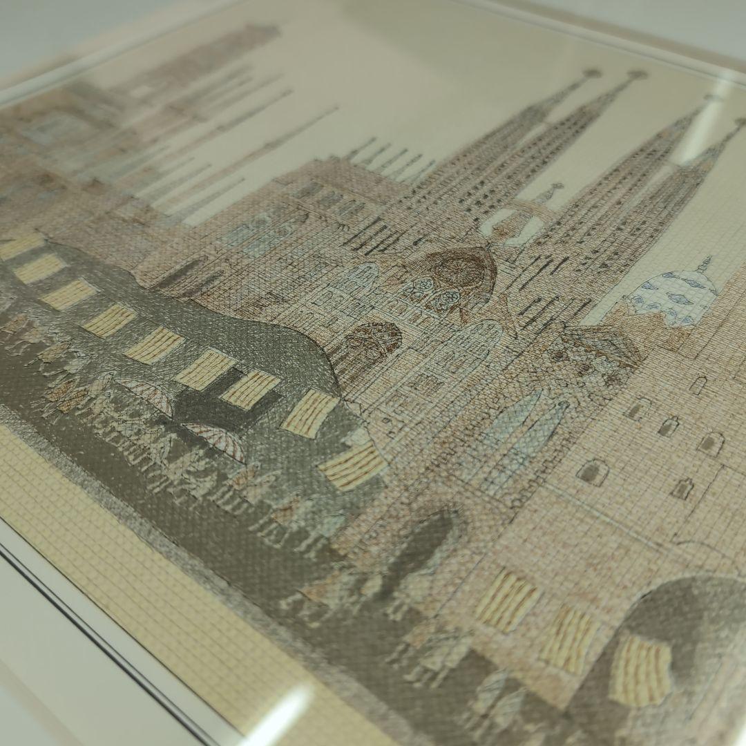 安野光雅　リトグラフ　世界の都市物語　額装　版画　インテリア　6号大