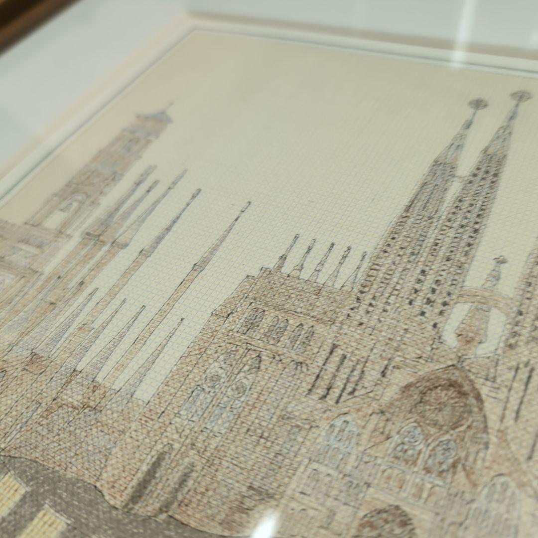 安野光雅　リトグラフ　世界の都市物語　額装　版画　インテリア　6号大