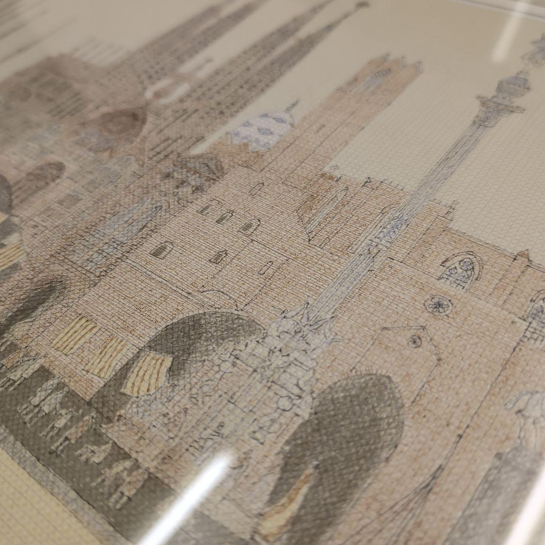 安野光雅　リトグラフ　世界の都市物語　額装　版画　インテリア　6号大