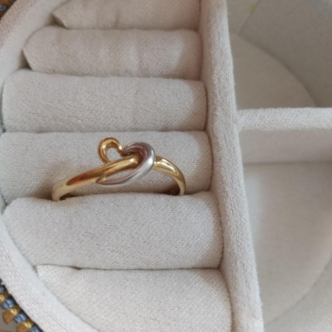 専用です☆クレージュ K18&プラチナ ハートリング