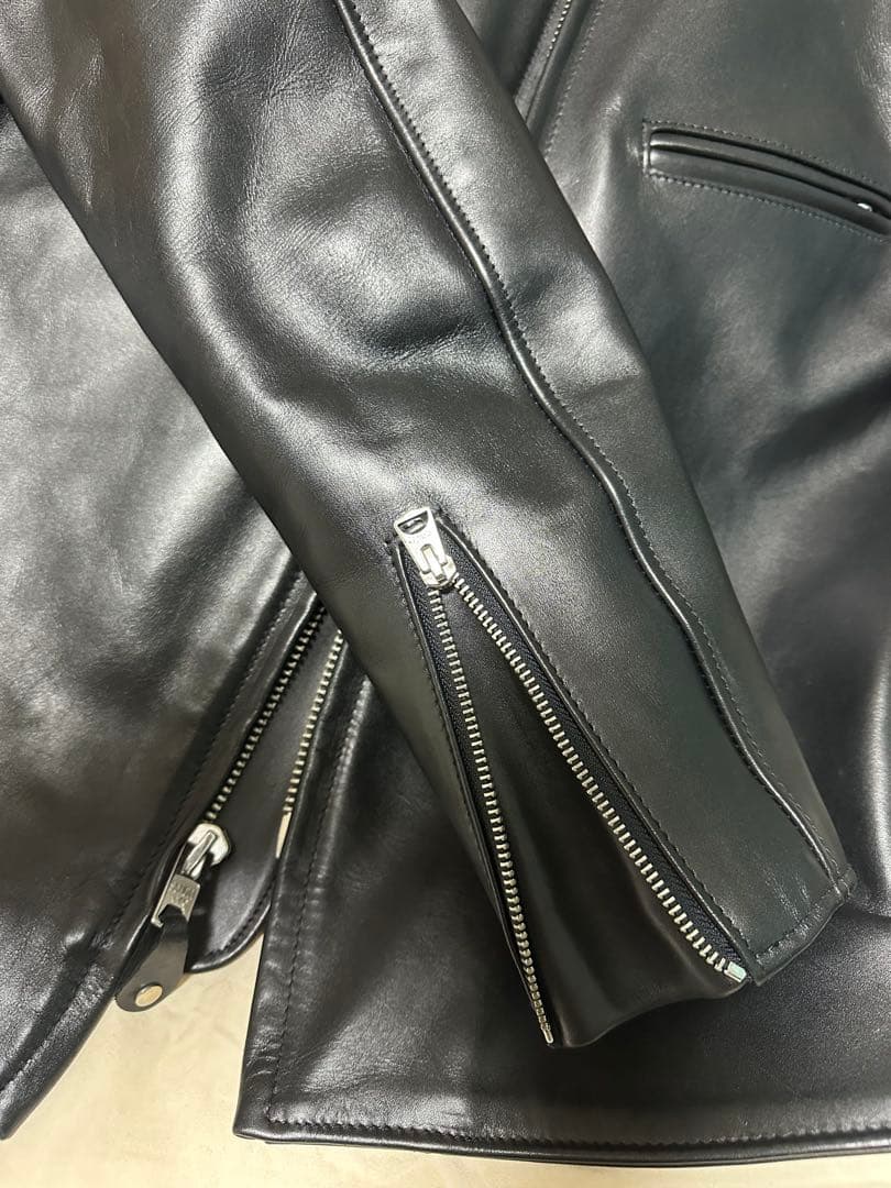 Schott シングルライダースジャケット 42 ブラック