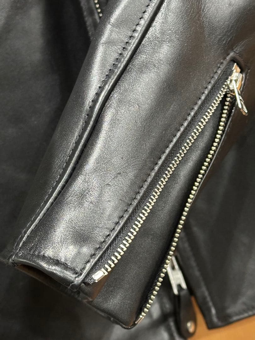 Schott シングルライダースジャケット 42 ブラック