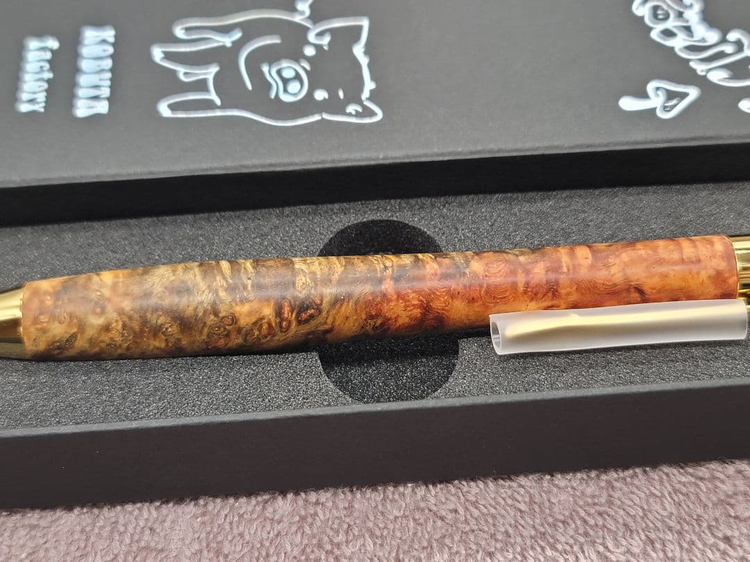 新品　こぶた工房　極上花梨瘤　トリコロール瘤　シャープペンシル0.5ミリ