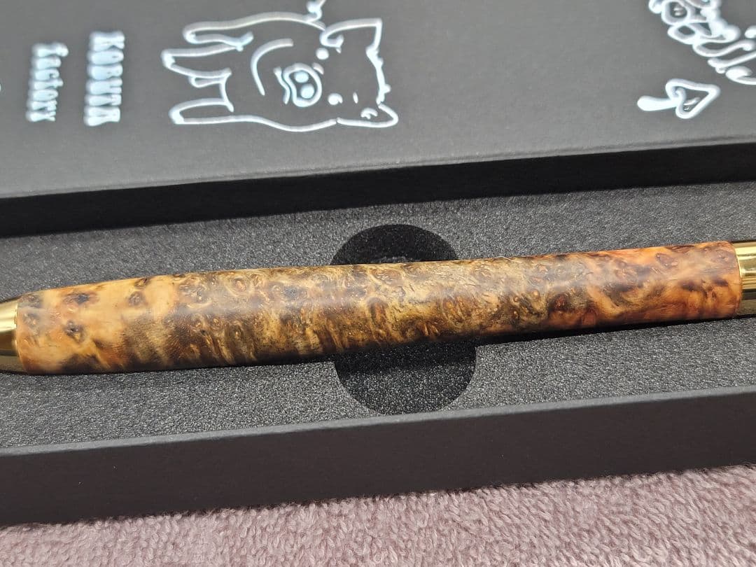 新品　こぶた工房　極上花梨瘤　トリコロール瘤　シャープペンシル0.5ミリ