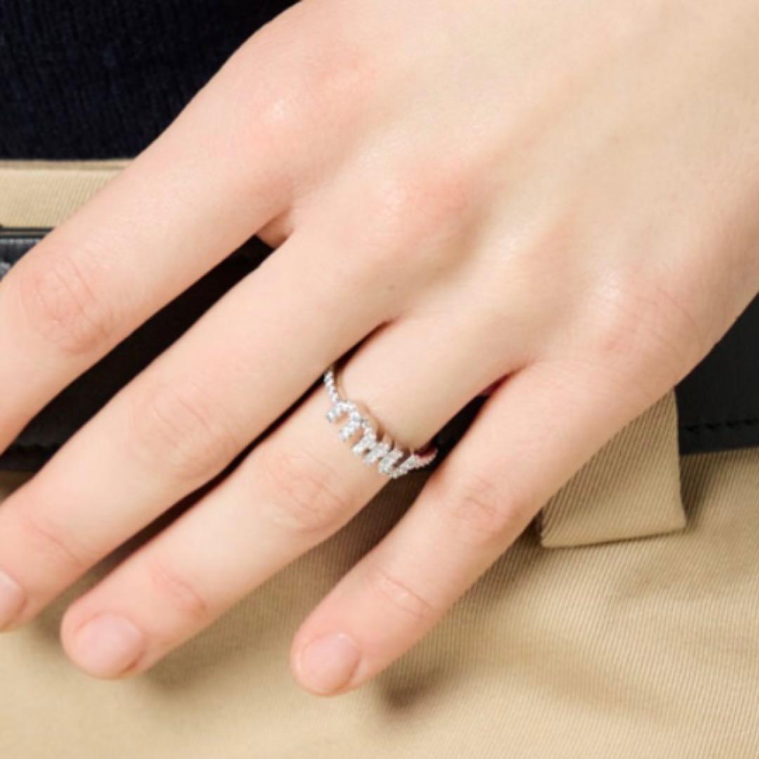 miumiu ジルコニアリング シルバー ９号