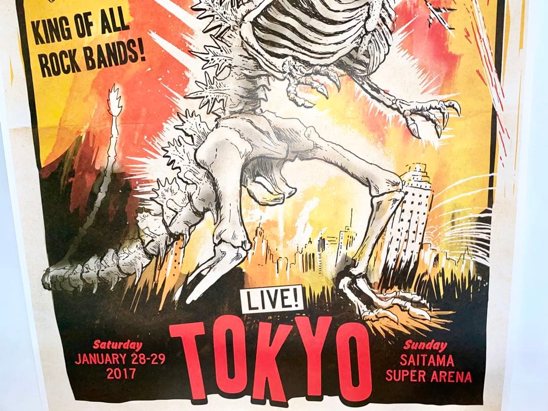 GUNS N' ROSES 2017 埼玉限定リトグラフ ポスター ナンバー入り