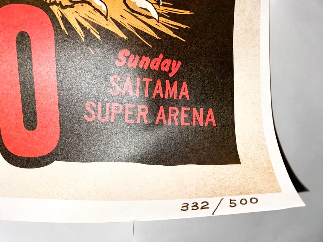 GUNS N' ROSES 2017 埼玉限定リトグラフ ポスター ナンバー入り