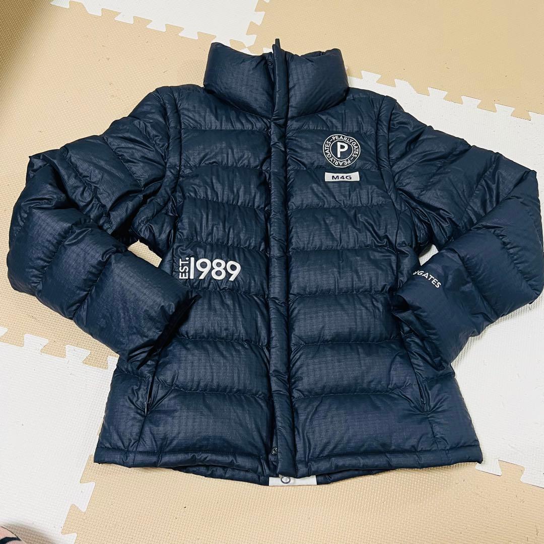 PG パーリーゲイツ ネイビーダウンジャケット レディース