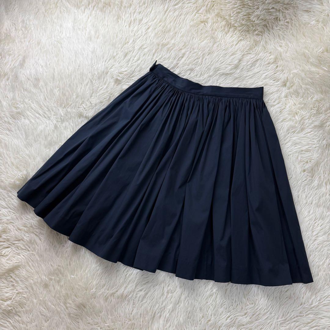 人気♡極美品♡PRADA プラダ プリーツ スカート ネイビー