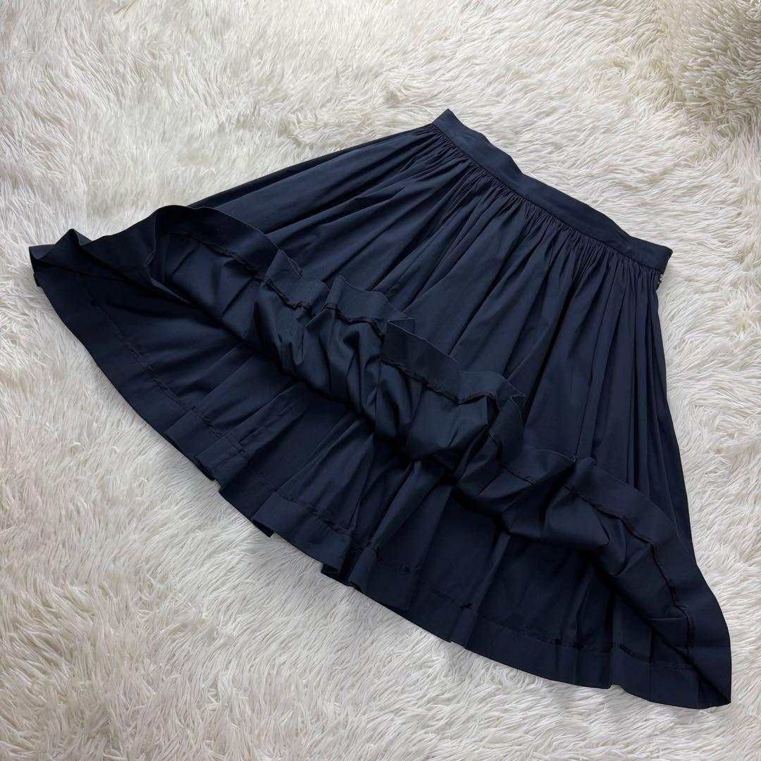 人気♡極美品♡PRADA プラダ プリーツ スカート ネイビー