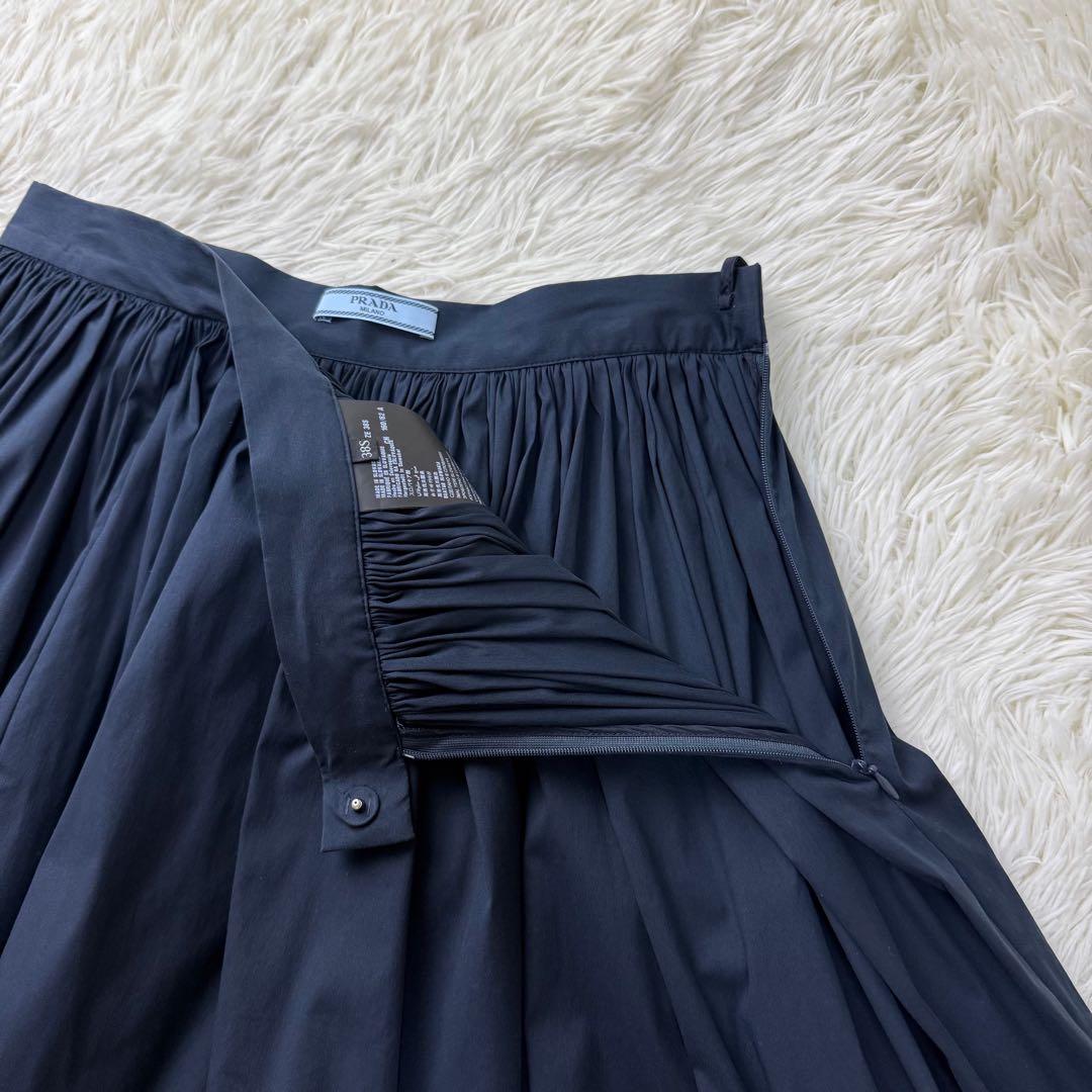 人気♡極美品♡PRADA プラダ プリーツ スカート ネイビー