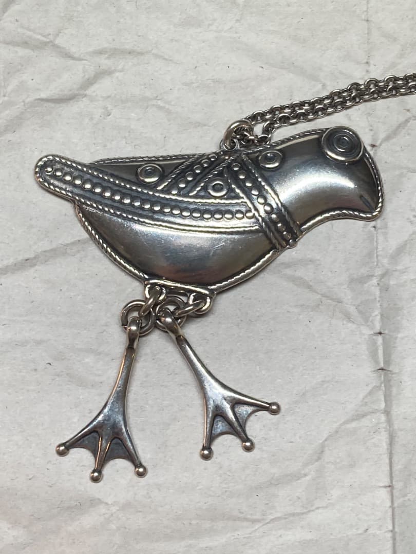ドラ5 ヴィンテージ カレワラ コル バード シルバー 925 ペンダント