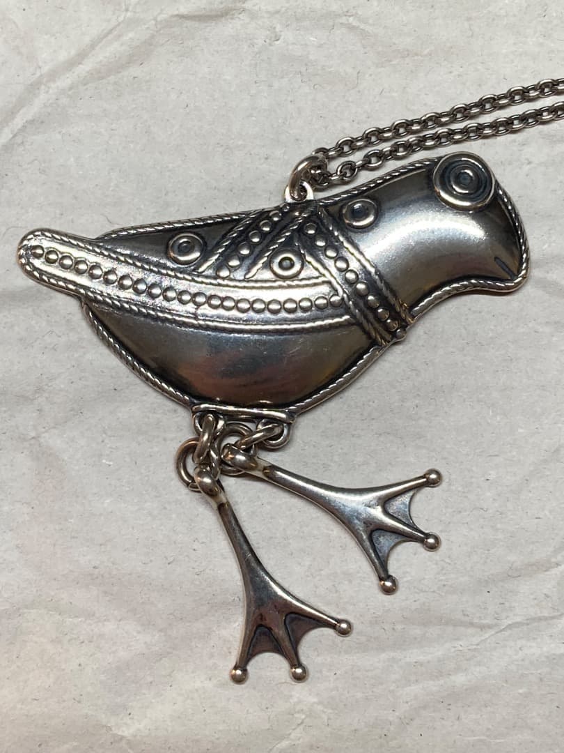 ドラ5 ヴィンテージ カレワラ コル バード シルバー 925 ペンダント